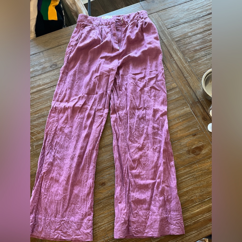 Abercrombie & Fitch Women's Mauve Wide Leg Pants